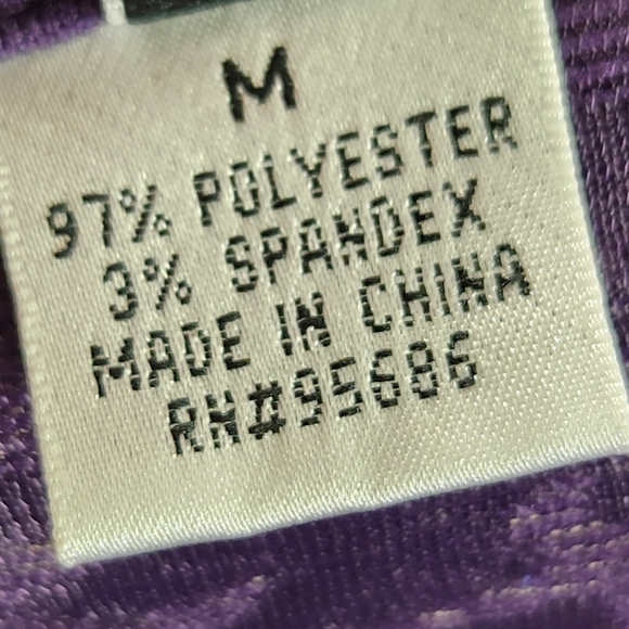 Magellan's Purple Wrap Look w/ Side Ruching Long Sleeve Top Size Medium - Picture 7 of 8